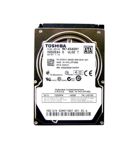 HDD2E64D Toshiba 160GB 7200RPM SATA 3GB/s 16MB Cache 2.5-inch Hard Disk Drive
