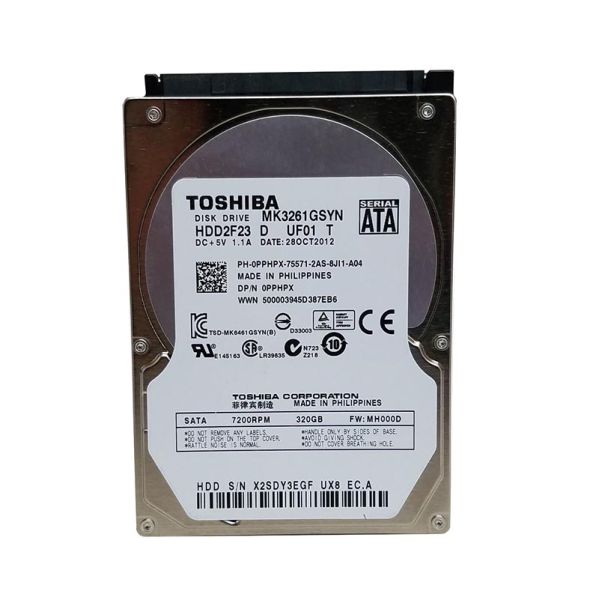HDD2F23 Toshiba 320GB 7200RPM 16MB Cache SATA 3GB/s 2.5-inch Laptop Hard Drive