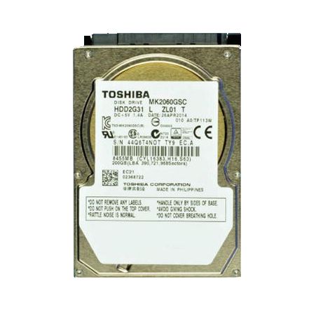 HDD2G31 Toshiba Automotive 200GB 4200RPM SATA 1.5GB/s 8MB Cache 2.5-inch Hard Disk Drive