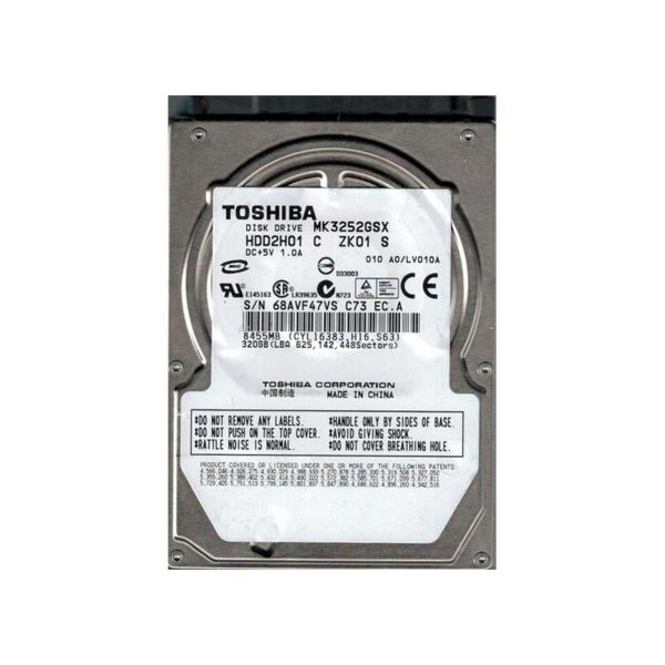 HDD2H01C Toshiba 320GB 5400RPM SATA 1.5GB/s 8MB Cache 2.5-inch Hard Disk Drive