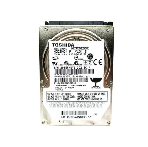 HDD2H01F Toshiba 320GB 5400RPM SATA 1.5GB/s 8MB Cache 2.5-inch Hard Disk Drive