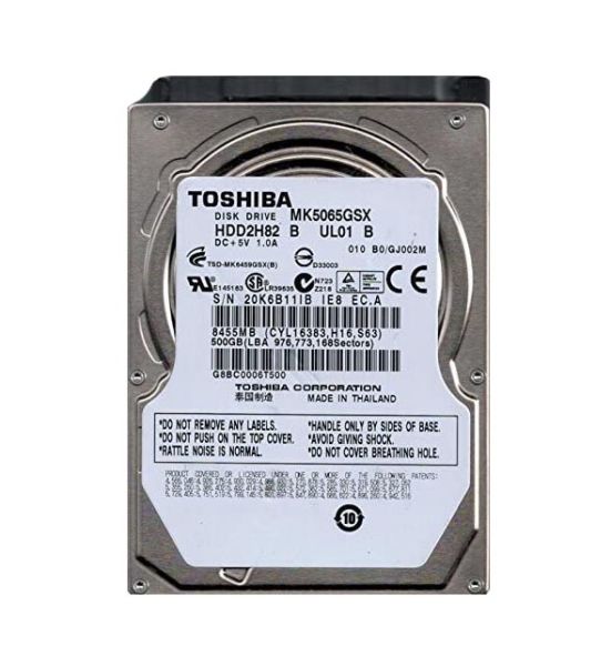 HDD2H82 Toshiba HDD2H82 500 GB 2.5 Internal Hard Drive - SATA - 5400 rpm