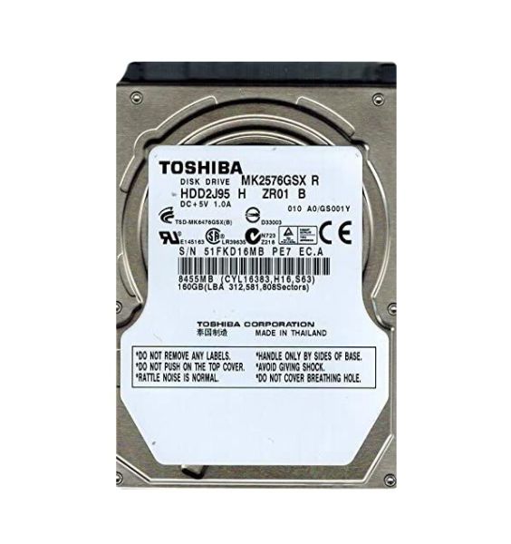 HDD2J95 Toshiba 250GB 5400RPM 8MB Cache SATA 3GB/s 2.5-inch Laptop Hard Drive