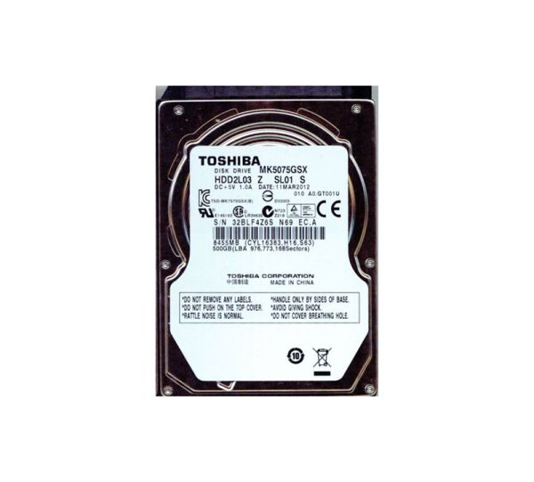 HDD2L03 Toshiba 500GB 5400RPM 8MB Cache 2.5-inch SATA 3GB/s Laptop Drive