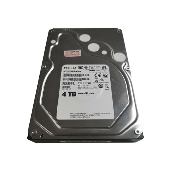 HDETQ00GZA51 Toshiba 4TB 7200RPM 64MB Cache SATA 6GB/s 3.5-inch Low Profile Surveillance Hard Drive