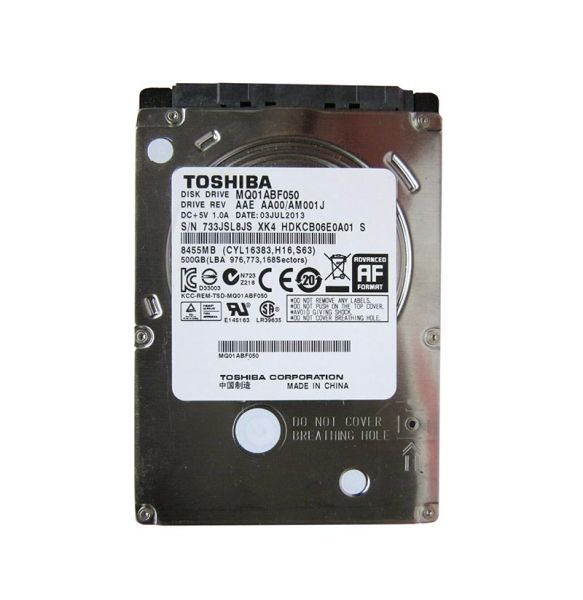 HDKCB06 Toshiba 500GB 5400RPM SATA 6GB/s 8MB Cache 2.5-inch Hard Disk Drive