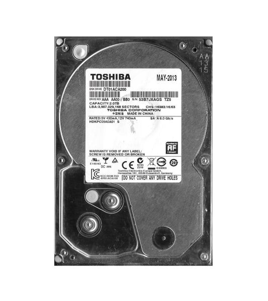 HDKPC09 Toshiba 2TB 7200RPM 64MB Cache 3.5-inch SATA 6GB/s Hard Drive