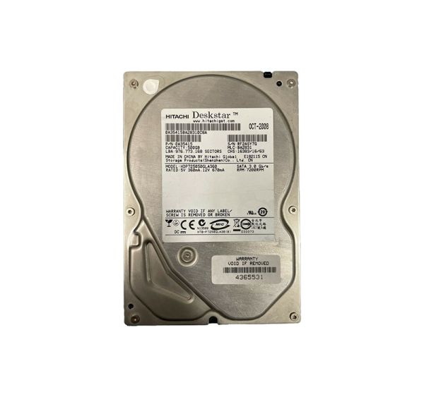 HDP725050GLA360 Hitachi Deskstar P7K500 500GB 7200RPM SATA 3Gb/s 16MB Cache 3.5-inch Hard Drive