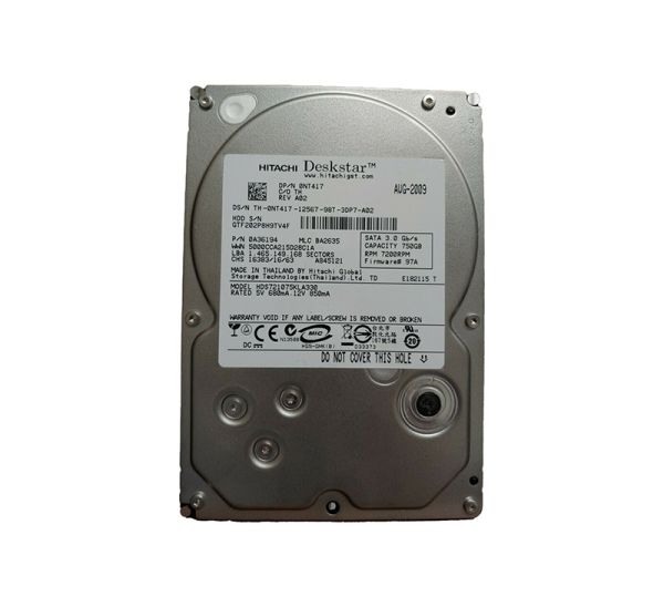 HDS721075KLA330 Hitachi Deskstar 7K1000 750GB 7200RPM SATA 3Gb/s 32MB Cache 3.5-inch Hard Drive