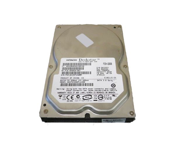 HDS721680PLA380 Hitachi Deskstar 7K160 80GB 7200RPM SATA 3GB/s 8MB Cache 3.5-inch Hard Disk Drive