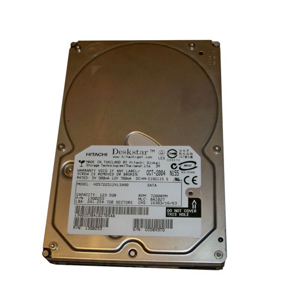 HDS722512VLSA80 Hitachi Deskstar 7K250 120GB 7200RPM SATA 1.5Gb/s 8MB Cache 3.5-inch Hard Drive