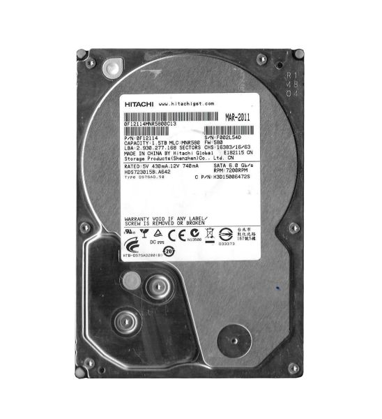 HDS723015BLA642 Hitachi Deskstar 7K3000 1.5TB 7200RPM SATA 6Gb/s 64MB Cache 3.5-inch Hard Drive