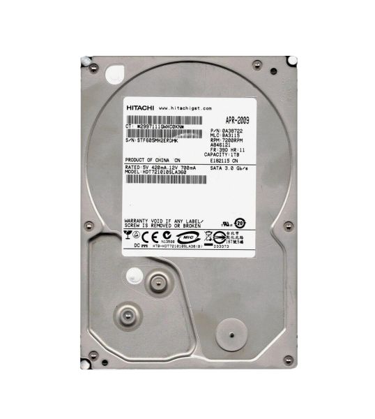 HDT721010SLA360 Hitachi Deskstar 7K1000.B 1TB 7200RPM SATA 3Gb/s 16MB Cache 3.5-inch Hard Drive