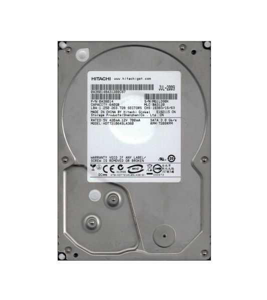 HDT721064SLA360 Hitachi Deskstar 7K1000.B 640GB 7200RPM SATA 3Gb/s 16MB Cache 3.5-inch Hard Drive