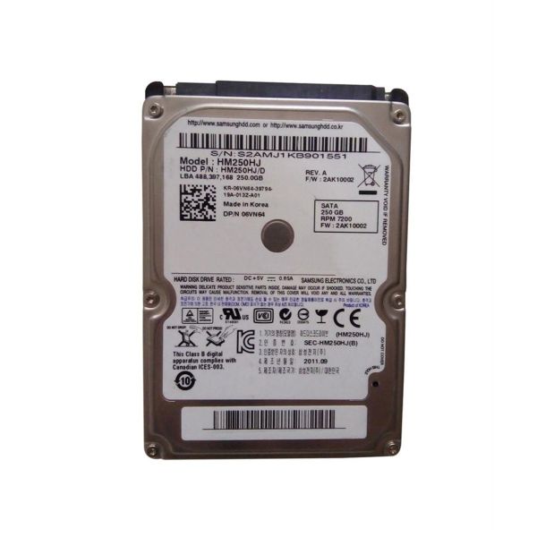HM250HJ Samsung 250GB 7200RPM SATA 3Gb/s 2.5-inch Laptop Hard Drive