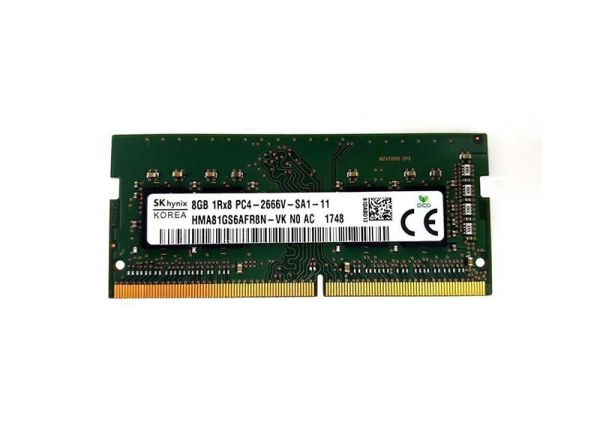 HMA81GS6AFR8N-VKN0-AC Hynix 8GB PC4-21300 DDR4-2666MHz non-ECC Unbuffered CL19 SoDIMM 1.2V Single-Rank Memory Module