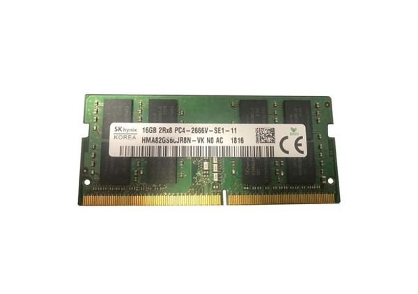 HMA82GS6CJR8N-VKN0-AC Hynix 16GB PC4-21300 DDR4-2666MHz non-ECC Unbuffered CL19 SoDIMM 1.2V Dual-Rank Memory Module