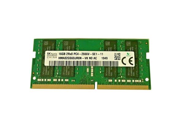 HMA82GS6DJR8N-VKN0-AC Hynix 16GB PC4-21300 DDR4-2666MHz non-ECC Unbuffered CL19 SoDIMM 1.2V Dual-Rank Memory Module