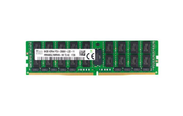 HMAA8GL7AMR4N-VK Hynix 64GB DDR4-2666MHz PC4-21300 ECC Registered CL19 288-Pin Load Reduced DIMM 1.2V Quad Rank Memory Module