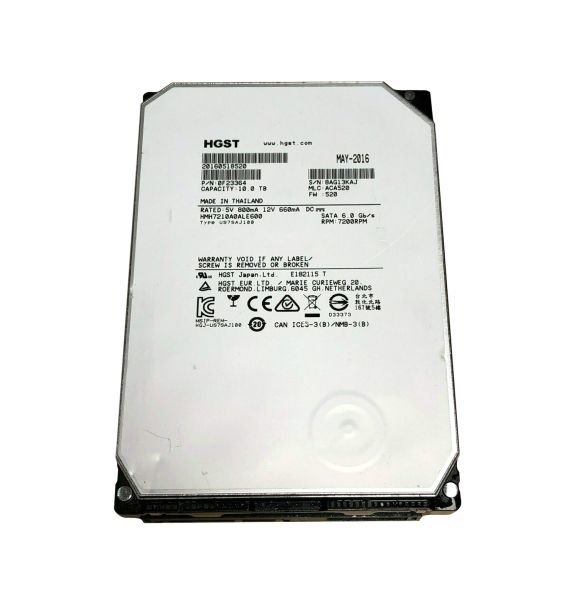 HMH7210A0ALE600 Hitachi Ultrastar Archive Ha10 10TB 7200RPM SATA 6Gb/s 256MB Cache (ISE) 3.5-inch Hard Drive