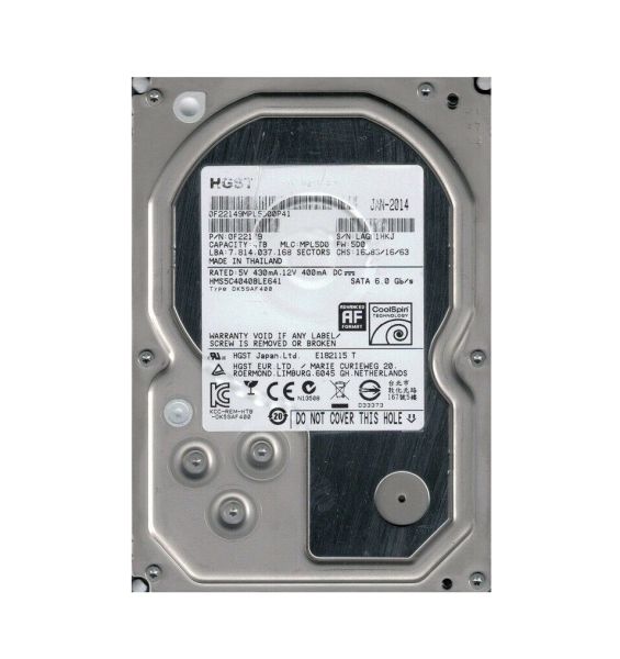 HMS5C4040BLE641 Hitachi MegaScale DC 4000.B 4TB 5700RPM SATA 6GB/s 64MB Cache 3.5-inch Hard Drive