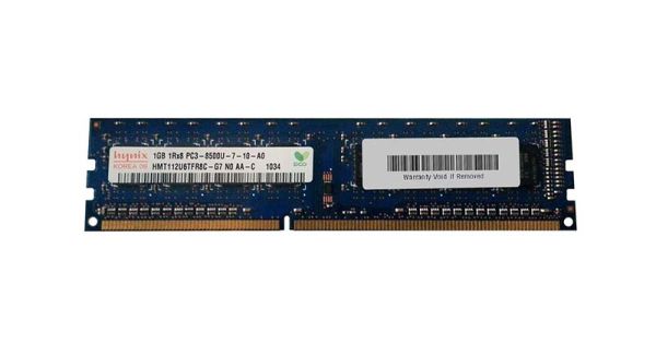 HMT112U6TFR8C-G7N0-AA-C Hynix 1GB PC3-8500 DDR3-1066MHz non-ECC Unbuffered CL7 UDIMM Single-Rank Memory Module