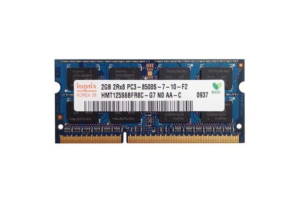 HMT125S6BFR8C-G7N0-AA-C Hynix 2GB PC3-8500 DDR3-1066MHz non-ECC Unbuffered CL7 SoDIMM Dual-Rank Memory Module