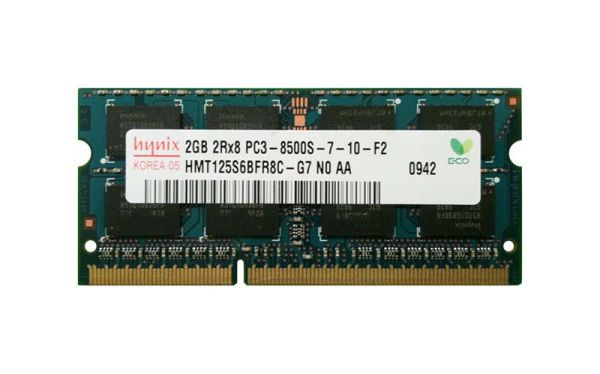 HMT125S6BFR8C-G7N0-AA Hynix 2GB PC3-8500 DDR3-1066MHz non-ECC Unbuffered CL7 SoDIMM Dual-Rank Memory Module