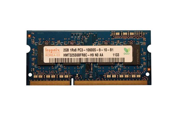 HMT125S6TFR8C-H9N0-AA Hynix 2GB PC3-10600 DDR3-1333MHz non-ECC Unbuffered CL9 SoDIMM Dual-Rank Memory Module