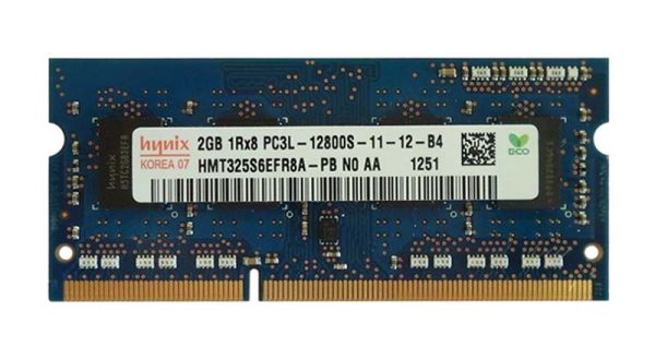 HMT325S6EFR8A-PBN0-AA Hynix 2GB PC3-12800 DDR3-1600MHz non-ECC Unbuffered CL11 SoDIMM 1.35V Single-Rank Memory Module