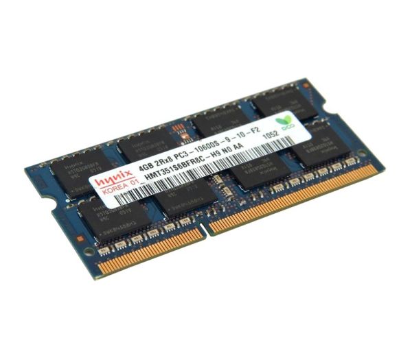 HMT351S6BFR8C-H9N0-AA Hynix 4GB DDR3-1333MHz PC3-10600 non-ECC Unbuffered CL9 204-Pin SoDimm 1.35V Low Voltage Memory Module
