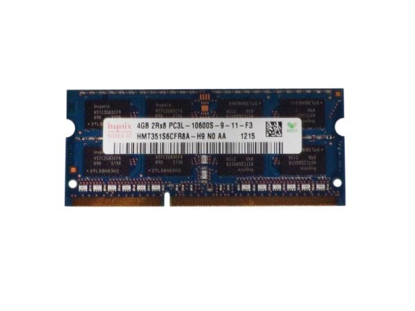 HMT351S6CFR8A-H9-N0 Hynix 4GB DDR3-1333MHz PC3-10600 non-ECC Unbuffered CL9 204-Pin SoDimm 1.35V Low Voltage Dual Rank Memory Module