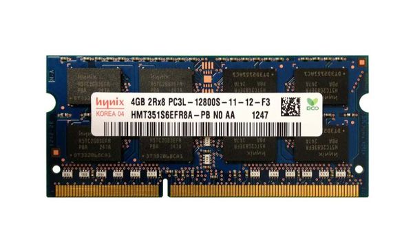 HMT351S6EFR8A-PBN0-AA Hynix 4GB PC3-12800 DDR3-1600MHz non-ECC Unbuffered CL11 SoDIMM 1.35V Dual-Rank Memory Module