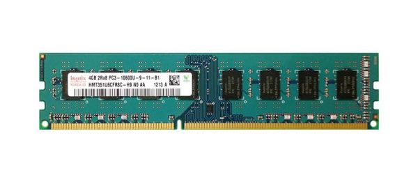 HMT351U6CFR8C-H9N0-AA Hynix 4GB PC3-10600 DDR3-1333MHz non-ECC Unbuffered CL9 UDIMM Dual-Rank Memory Module