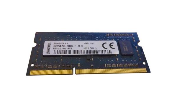 HP687515-H65-MCN Kingston Technology 4GB PC3-12800 DDR3-1600MHz non-ECC Unbuffered CL11 SoDIMM 1.35V Single-Rank Memory Module