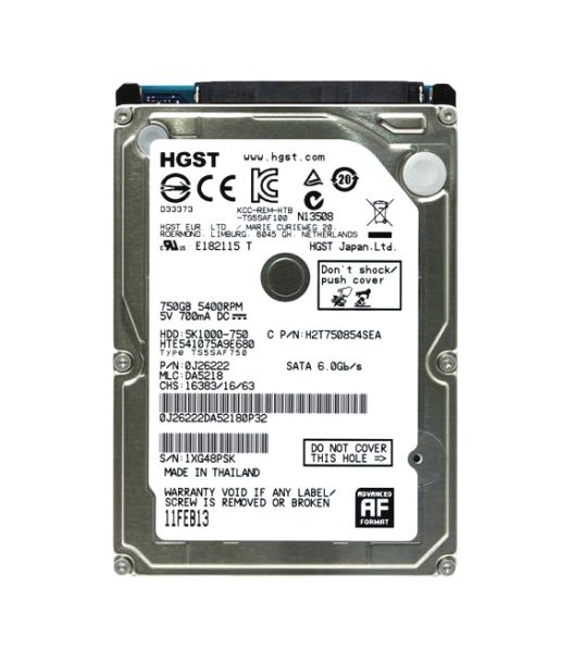 HTE541075A9E680 Hitachi TravelStar 5K1000 EA 750GB 5400RPM SATA 6Gb/s 8MB Cache 2.5-inch Hard Drive