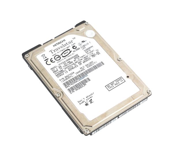 HTE541080G9SA00 Hitachi Travelstar E5K100 80GB 5400RPM SATA 1.5GB/s 8MB Cache 2.5-inch Hard Disk Drive