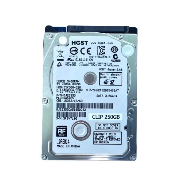HTE545032A7E380 Hitachi Travelstar Z5K500 320GB 5400RPM SATA 3GB/s 8MB Cache 2.5-inch Hard Disk Drive