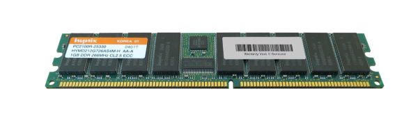 HYMD212G726BS4M-H Hynix 1GB DDR-266MHz PC2100 ECC Registered CL2.5 184-Pin DIMM 2.5V Single Rank Memory Module