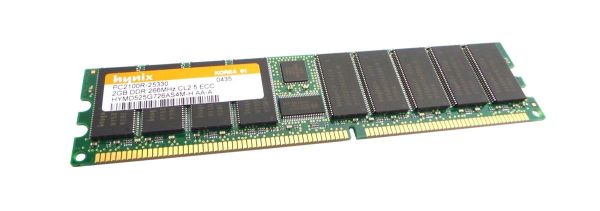 HYMD525G726AS4M-H Hynix 2GB DDR-266MHz PC2100 ECC Registered CL2.5 184-Pin DIMM 2.5V Memory Module