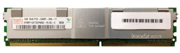 HYMP112F72CP8N3-Y5 Hynix 1GB DDR2-667MHz PC2-5300 Fully Buffered CL5 240-Pin DIMM 1.8V Single Rank Memory Module