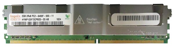 HYMP125F72CP8D3-S5 Hynix 2GB DDR2-800MHz PC2-6400 Fully Buffered CL6 240-Pin DIMM 1.8V Dual Rank Memory Module