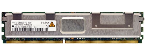 HYS72T256520HFD-3S-B Hynix 2GB DDR2-667MHz PC2-5300 Fully Buffered CL5 240-Pin DIMM 1.8V Dual Rank Memory Module