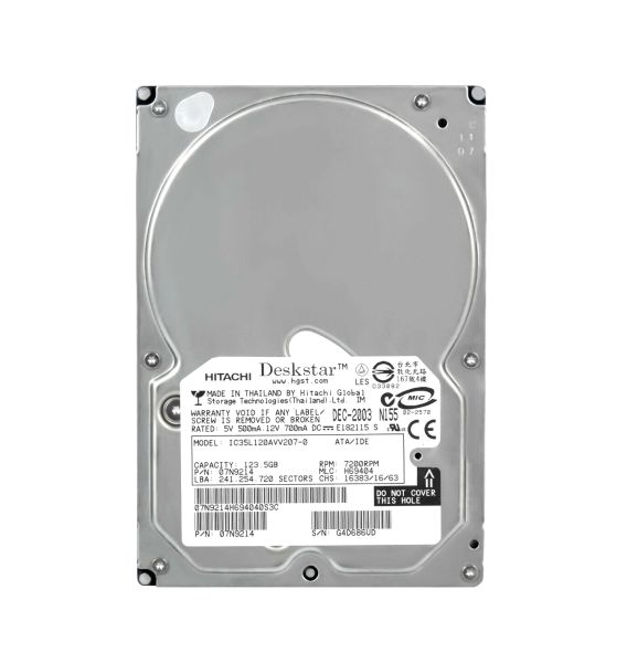 IC35L120AVV207-0 Hitachi Deskstar 180GXP 120GB 7200RPM ATA-100 2MB Cache 3.5-inch Hard Drive