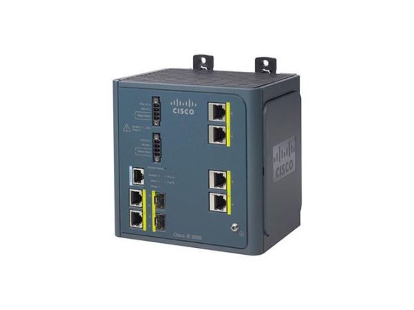 IE-3000-4TC-E Cisco Industrial Ethernet 3000 Series RJ-45 4 x Ports 10/100Base-TX Layer 2 managed DIN rail mountable Fast Ethernet Switch