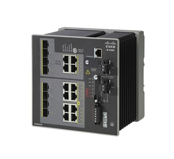 IE-4000-8T4G-E-RF Cisco Industrial Ethernet 4000 RJ-45 8 x Ports 1000Base-X + 4 x SFP Layer 3 Managed Gigabit Ethernet Switch