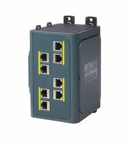 IEM-3000-8TM Cisco Industrial Ethernet 3000 Series RJ-45 8 x Ports 10/100Base-TX + 2 x combo Gigabit SFP Layer 2 managed DIN rail mountable Fast Ethernet Switch