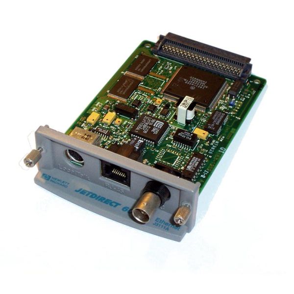 J3111-60002 HP JetDirect 600N 1 x Port 10Base-T + 1 x Network 10Base-2 BNC + 1 x Network LocalTalk 8-Pin Ethernet Print Server Internal Card