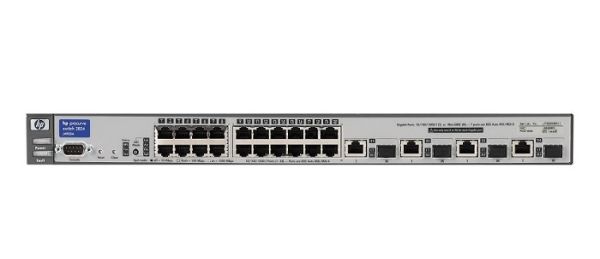 J4903-80099 HP ProCurve 2824 20 x RJ-45 Ports 10/100/1000Base-T + 4 x Dual Personality RJ-45/SFP (mini-GBIC) Ports Layer 3 Managed Rack-mountable Gigabit Ethernet Network Switch