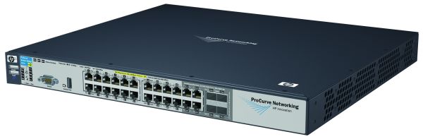 J8692-61101 HP ProCurve 3500-24G-PoE yl, 24-Ports 10/100/1000Base-T PoE, 4 x 1000Base-X SFP (mini-GBIC) Slots + 4 x 10GBase-X SFP+ Slots + 1 x Open Module Slot Managed Switch